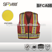 CSA Z96-09 hohe Sichtbarkeit Weste Sicherheitsweste mit Taschen Sicherheitsbekleidung Großhandel mit 100% gewebten Stoff